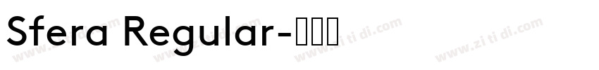 Sfera Regular字体转换